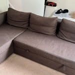Corner Sofa Bed 3 seater 6 year old corner sofa bed from IKEA.  bit scratched up but in usable condition E9