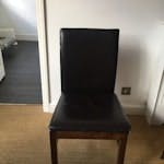A carpet and 4 chairs There is a carpet that could be reused but would need cleaning and the four chairs are in good condition, two office ones and two living room ones (faux leather) NW3