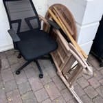 Office chair, garden furniture Office chair, wooden deck chair, wooden garden table NW6