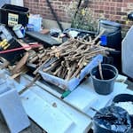 house and garden waste 9 bags of soil, MDF from a bed, bed frame, 2 chairs, pots, some other garage waste SE3