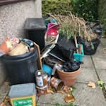 Shed clearance/garden waste Garden waste/ornaments/broken pots/small storage chest/empty paint tins. Branches/black sacks of garden waste. Basically cleared out our shed. TW14