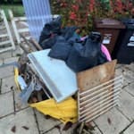 hippo mega bag - shed clear hippo mega bag - above the line as shown (please see pictures). Cleared out old derelict shed. Mixed wood, some rubble, old heater, plastic kids paddling pool + various household style waste. Would need a small van. RH7