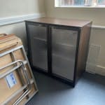 5 Fridges, varying size 5 Fridges, One Tall Glass Fronted drinks fridge, two double under-counter glass fronted drinks fridges, two single under counter closed door drinks fridges. W6