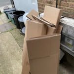 Cardboard boxes Flattened cardboard boxes mostly from furniture delivery N1