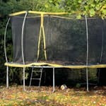 trampoline and 4 garden bags trampoline in good condition 14ft hardly used but no longer needed. will need dismantling. plus 4 x bags of garden grass waste RG9