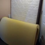double mattress and,foam piece used double mattress,+one double size piece of foam. BN2