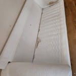 Mattress and 3 seat sofa Old 3 seater sofa with cushions and 1 used single geltex mattress UB7