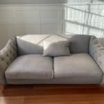 Large, 2m DFS sofa Large DFS grey sofa, 2m long, super comfortable, moving tomorrow so must go today. SE10