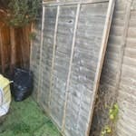 Fence panel, rubble bags, wood Old fence panel, 3 or 4 bags of rubble and cement, old wood slats - ONLY AVAILABLE FRIDAY 6TH PM HA8