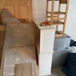 5 bags of rubble +floorboards Small fridge, kitchen cabinet, floorboards, five rubble bags BN1