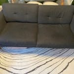 2 seater sofa (detachable legs Dark grey 2-3 seater sofa, reusable condition E2