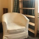 Bed/sofa/chair and shelf sofa and bed both would have to be dismantled but can be reused. Bedding & Mattress ( cannot be reused). 2 chairs and 1 book shelf which can be reused. 3 black bin bags ( containing old kitchen utensils etc) W4