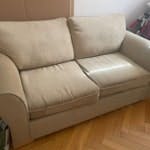 Sofa expandable into dbl bed Good quality item (originally from Harrods). Works perfectly well. Some stains that can be cleaned - item can generally be reused NW8