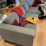 Corner Sofa and Cardboards 1 large corner sofa (1st Floor), 
1 ironing board, Cardboards with few small junk (ground floor)
Collection on Friday before 12am. W14