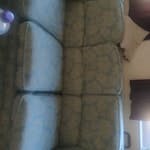 3 seater sofa It's a 3 seater sofa can be reused.Has wears and tears PE30