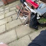 wood/pvs/garden waste waste products from removing old windows/blinds. some garden waste and a few large pots. old extractor fan L36