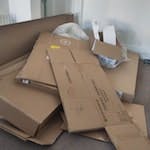 cardboard and polystyrene big bits of cardboard from a bed and a futon, plus other smaller boxes with plastic packaging and polystyrene to recycle please G42