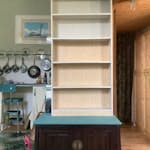 cupboard and bookcase Bookcase 180cm x 20cm x 78cm, can be dismantled

Cupboard 55cm x 56cm x 95cm, can not be dismantled 

Ground floor, car park, easy access through garden and French doors SE14
