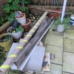 cardboard tube. Old vinyl Carboard tube from vinyl flooring. Small amount of old vinyl flooring and small amount of left over new vinyl. Will need to tell me  time as it is in back garden E1