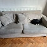 3 seater sofa 3 seater sofa - could be upcycled/used again - needs repair on one of the cushions. TW2