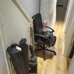 mattress, clothes, chair, etc Mattress, office chair, slow cooker, lamp, two standing fans, desk fan, and 3 bags of clothes. all in good condition and working, definitely reusable - meant to be a BHF donation but they didnt show, we are moving and need it gone, all next to the door ready to go N17