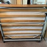 Jaybee Z-Bed (small double) Small folding double bed, with memory mattress.  Comes with a black cover.  Very little used and in good condition.  This is taking up space in our home after having converted our guest room into an home office.  Can be taken to a new home if necessary. TN16