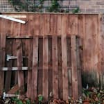 Car + pedestrian wooden gates Wood on gates all in good condition.  One car sized gate and one pedestrian gate (which needs a some TLC before reuse).  Hinges need replacing.  Car gate approx 2m w x 1.8m.  Pedestrian gate 1.6m w x 1.4m h. TW1