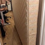 Mattress, dismantled bed, bin Kingsize mattress - good condition could be reused
Dismantled kingsize bed (not pictured) - good condition could be reused
Bin - broken, could not be used. SW16