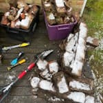 garden waste - bricks, hedge bricks and hedge needs disposing SL6