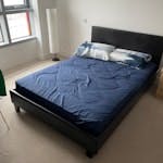 Double bed with a mattress Double bed with a mattress, frame is 140x200 E16