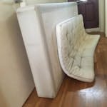 bed, mattress, folding screen single bed and mattress and folding bamboo screen SW11
