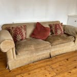 Upright Piano and 2 sofas Edwardian? Iron frame piano 
1 3 seater sofa 1 2 seater sofa - they have their fire labels on them and are very comfy - just a bit worn in  places SE23
