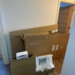 cardboard and Polystyrene x2 large tv boxes with polystyrene for 55”& 65” tv’s 
smaller box B18